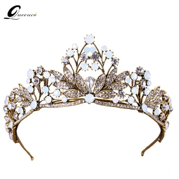 

Antique Crystal Crowns and Tiaras Wedding Hair Accessories Bridal Crown Hair Jewelry Handmade Tiara Beauty Lady's Diadem