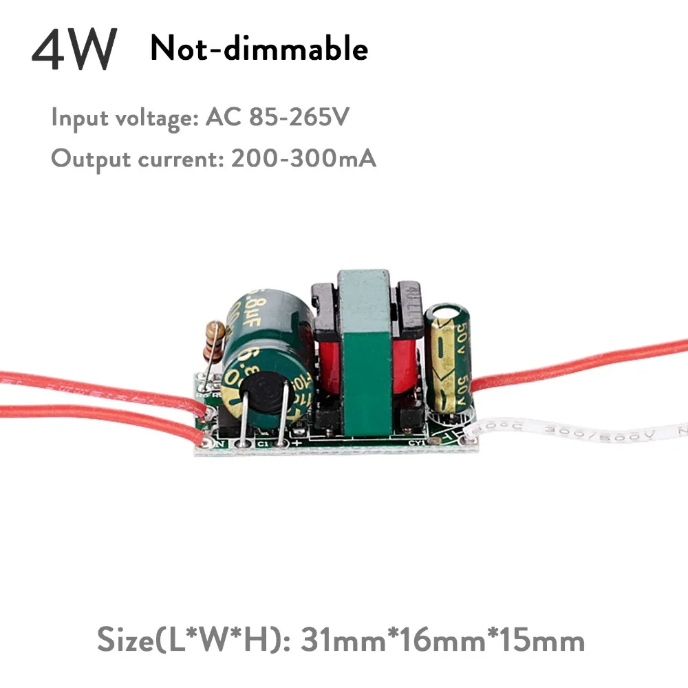 Светодиодный драйвер тока Вход AC90-265V Питание 200mA 300mA 3W 4W 5W 7W СИД освещения трансформатор для DIY светодиодный лампы