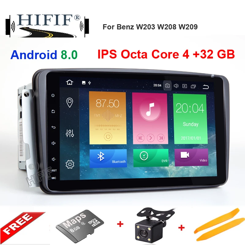 Clearance DSP IPS 4G Android 8.0 Car DVD PLAYER For Mercedes Benz W209 W203 M ML W163 Viano W639 Vito Vaneo GPS radio stereo PC 4GB + 32GB 0