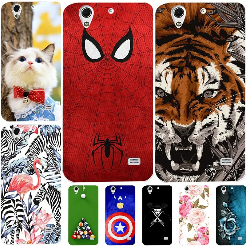 

Lovely Cartoon Phone Cases For Huawei Ascend G620S/ Honor 4 Play Case Animal Cat Pattern Cover Printed Coque Protective Fundas
