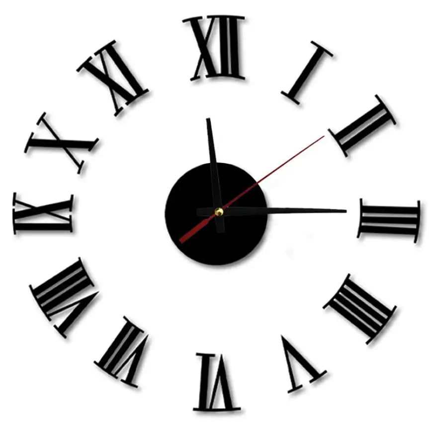 

Luxury Rome Vogue DIY Self Adhesive Interior Wall Stickers home decor Clock Mural Art muursticker Pegatinas adesivo de parede#TX