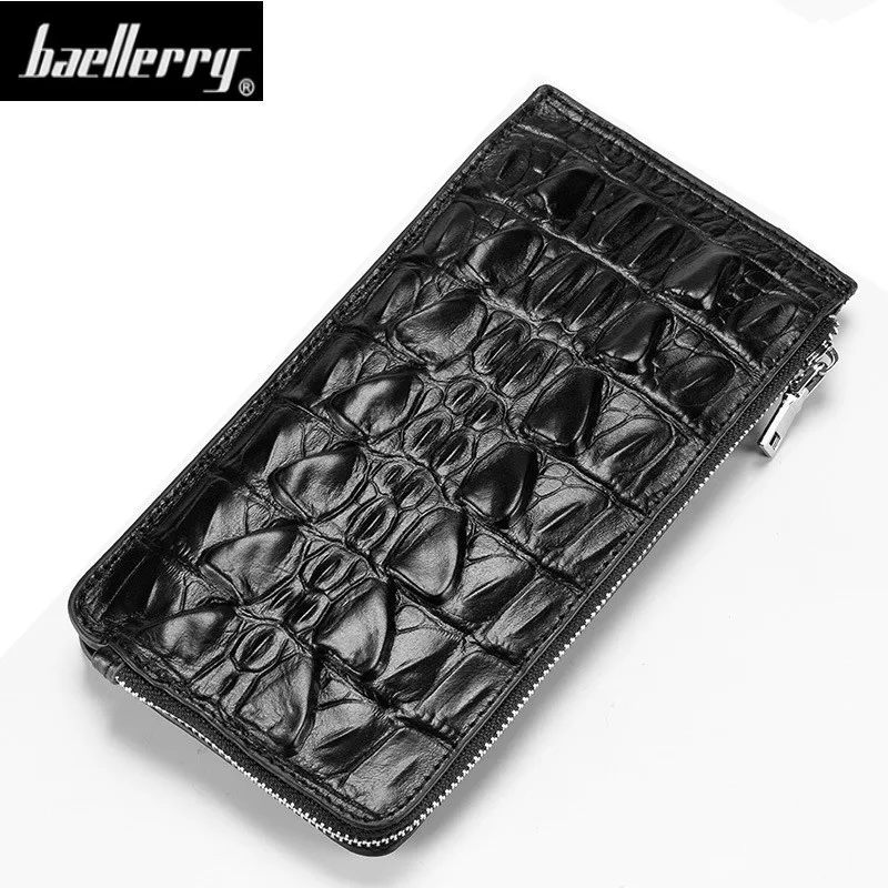 

Alligator Man Wallet Genuine Leather Coin Purse Men Long Clutch Wallets Crocodile Slim Purses Male 20 Card Holder Phone Pocket