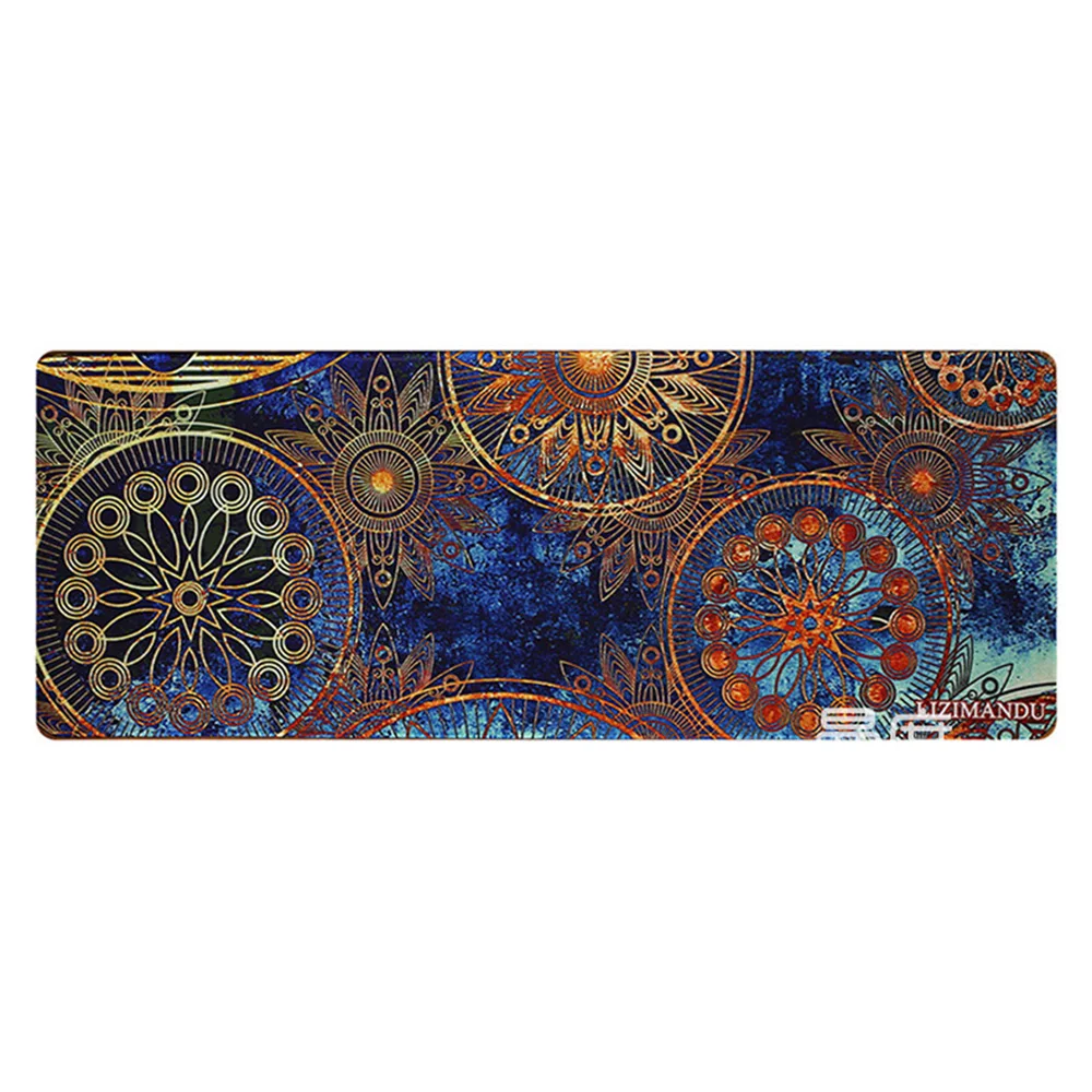 

780*295MM Gaming Mouse Pad Large Computer Mousepad XXL Rubber Desk Mat for Laptop for LOL Dota 2 CS Blue Flower