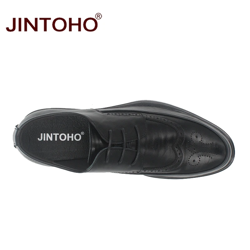 Мужские модельные туфли JINTOHO Кожаные Деловые из натуральной кожи высокого