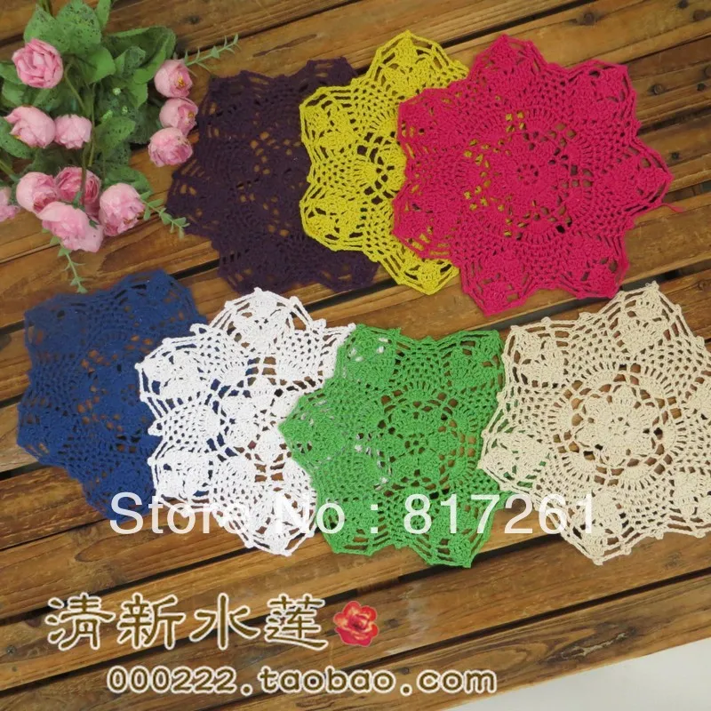 7 цветов 12 фото 22 см круглые подставки с цветами коврик для вазы подстаканник хлопчатобумажная подставка для журнального столика