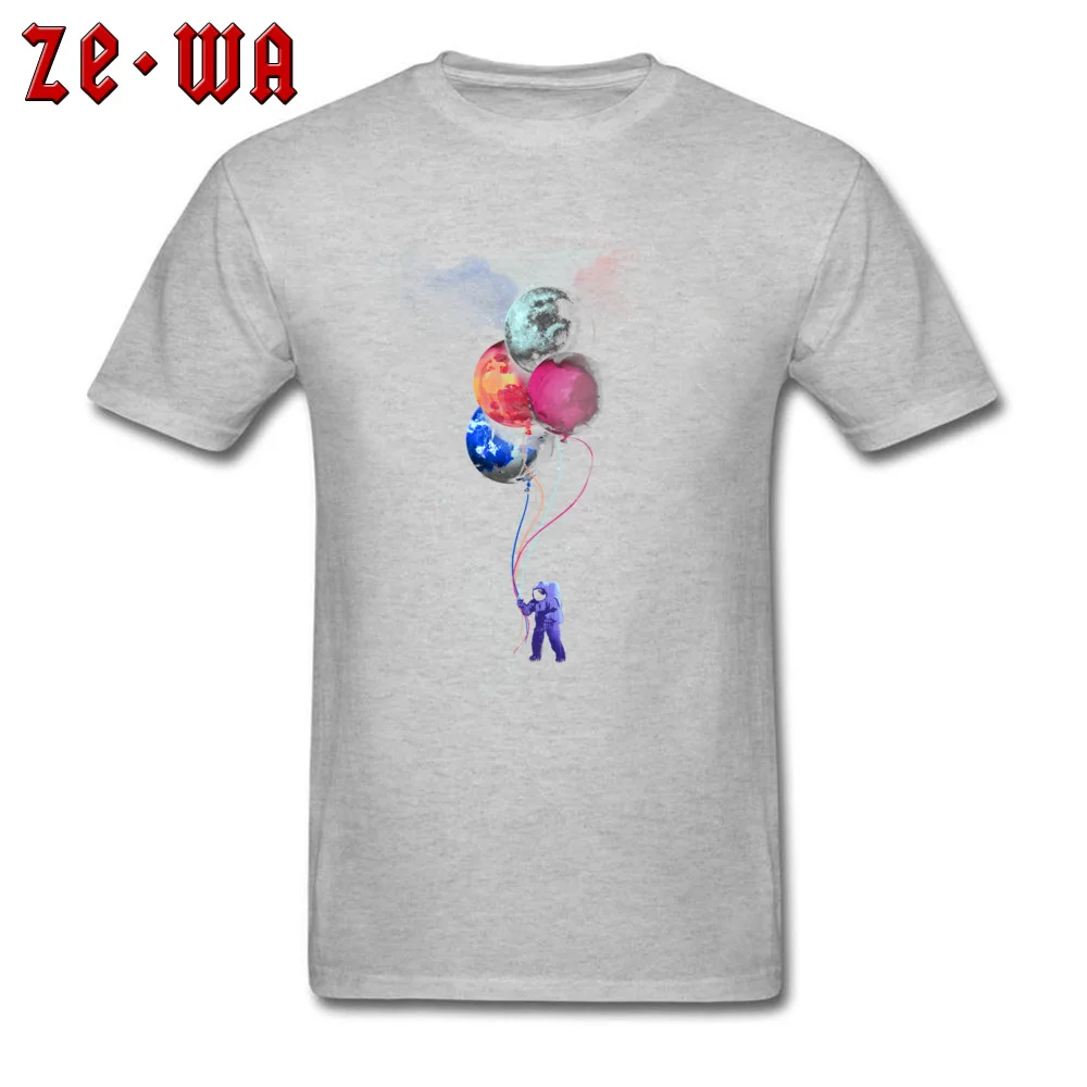 The Spacemans vivid trip Men's Special Casual T Shirt O-Neck Autumn 100% Cotton Top T-shirts Unique Short Sleeve Tee Shirts The Spacemans vivid trip grey