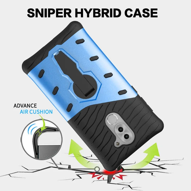 Jovtini для Huawei Honor 6x2016 Коврики 9 lite gr5 2017 Case 2 в 1 TPU + PC Гибридный Панцири чехол телефона