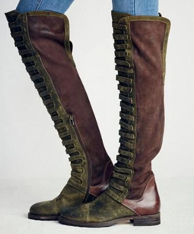 womens knee high boots flat heel