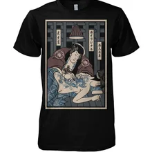 Самурайская татуировка, смешная черная футболка, S-3Xl, Мужская футболка,, летняя мода, с круглым вырезом, в стиле хип-хоп, с коротким рукавом, с принтом, футболки