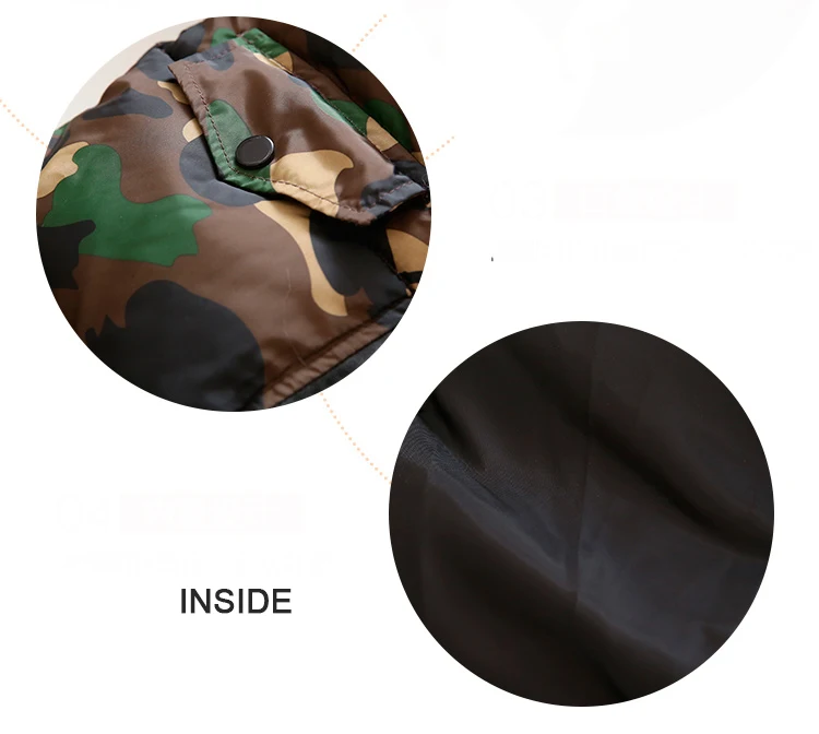 CROAL CHERIE 80-130cm Real Fur Hooded Winter Children Jacket For Teenage Boys Camouflage Winter Coat Windproof Thicken Outerwear (2)