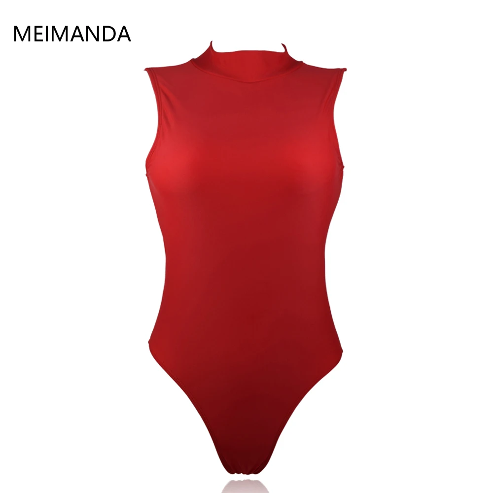 MEIMANDA 2019 new swimwear women in one piece suits Chinese red