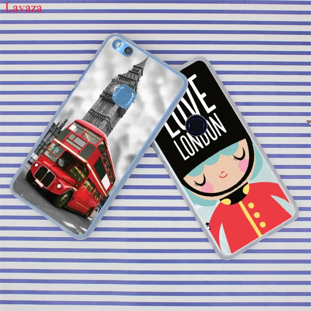 Жесткий чехол Lavaza London big ben Bus Для Huawei Y9 Y7 Prime 2018 2019 Honor 20 10 8 8A 8X 9X 9 Lite 7C 7X 7A Pro|phone cases|case