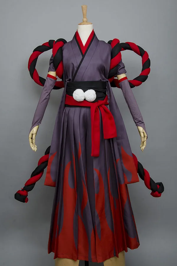 Onmyoji cosplay Reaper Black Meikai No Yakujin сатиновое японское кимоно шикигами черный красный Униформа костюм для Хэллоуина полный комплект