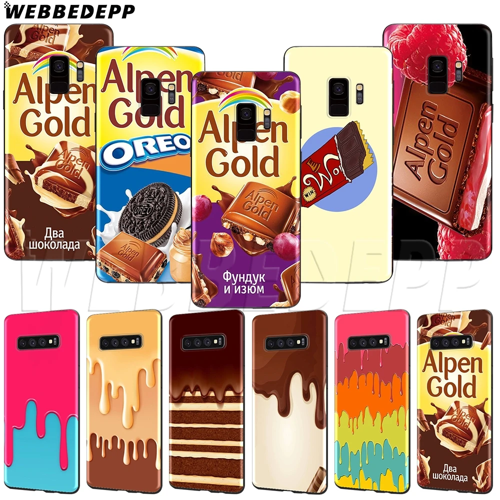 

WEBBEDEPP alpen gold chocolate Soft TPU Case for Samsung A3 A5 A6 A7 A8 A9 J6 Plus 2016 2017 2018