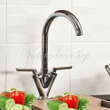 La mejor promoción de la cocina baño de cromo bañera lavabo del fregadero caño giratorio mezclador grifo grifo precio más bajo