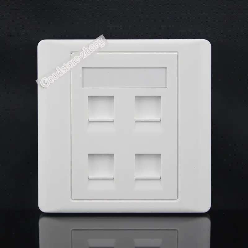 Настенная панель с 4 портами модульная сетевая RJ45 CAT6 Ethernet LAN лицевая Keystone розетка