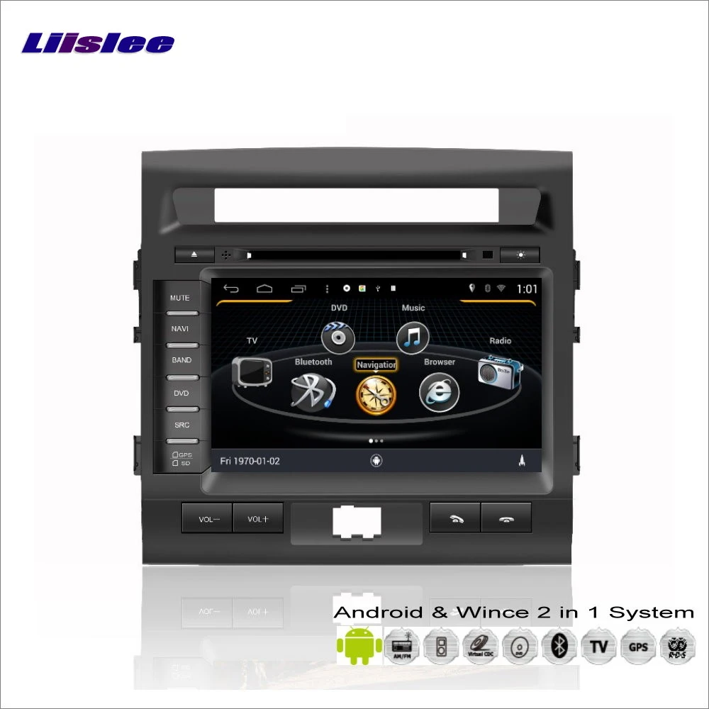 Flash Deal Liislee Car Android Multimedia For Toyota Roraima Land Cruiser LC 200 2008~2013 Radio DVD Player GPS Nav Navigation Audio Video 3