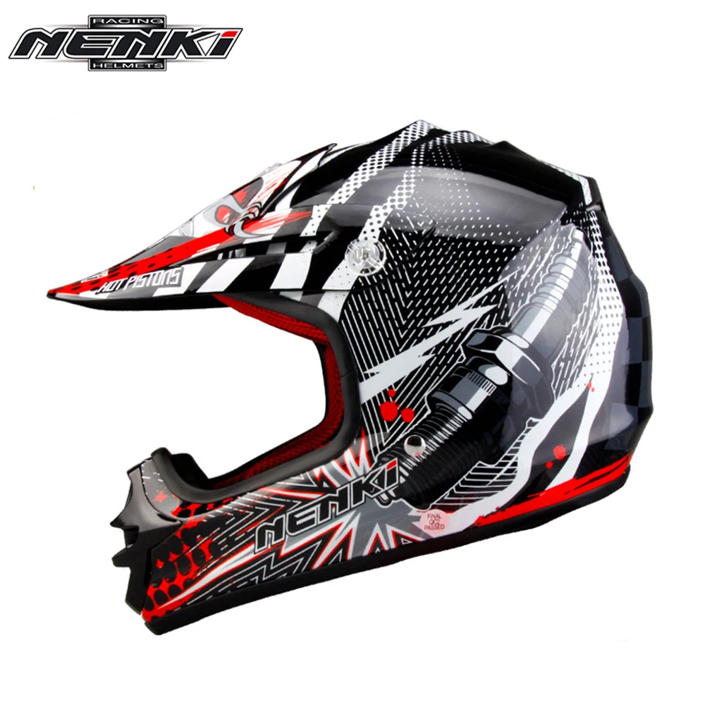 

NENKI Children Motorcycle Helmets Motocross Downhill Safety Helmet For Kids ABS Shell Kids Helmet Size For 52-54cm Head