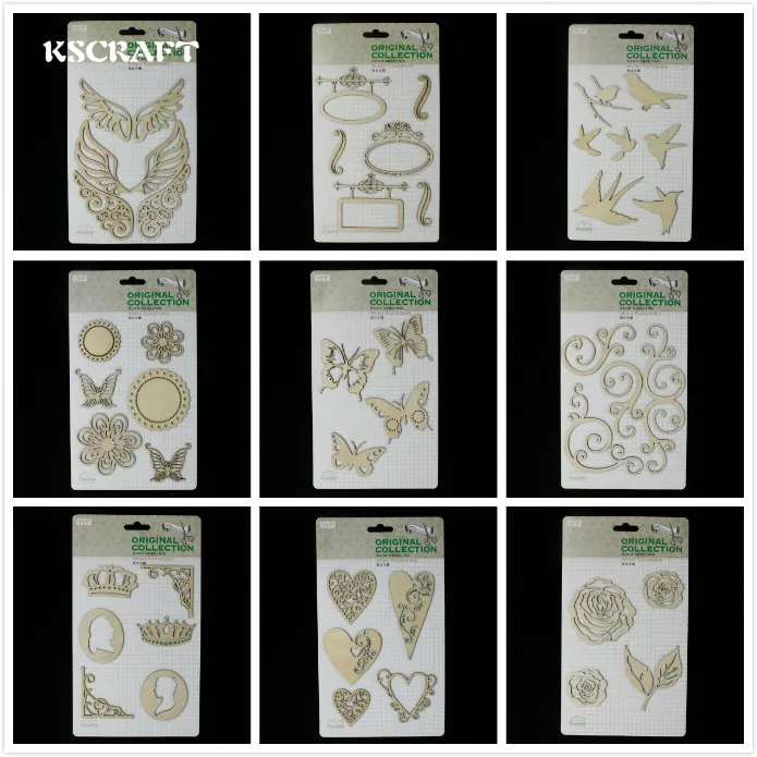 

KSCRAFT wooden die cut embellishments for DIY Scrapbooking Card Making Crafts