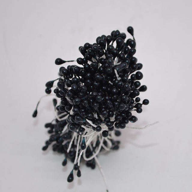 Bundle= (500PCS )Artificial Flower Double Heads Stamen Pearlized Craft Cards Cakes Decor Floral for home wedding party decor