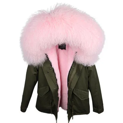 Модная зимняя куртка женская новая шерстяная шуба натуральная парка - Цвет: Color 30