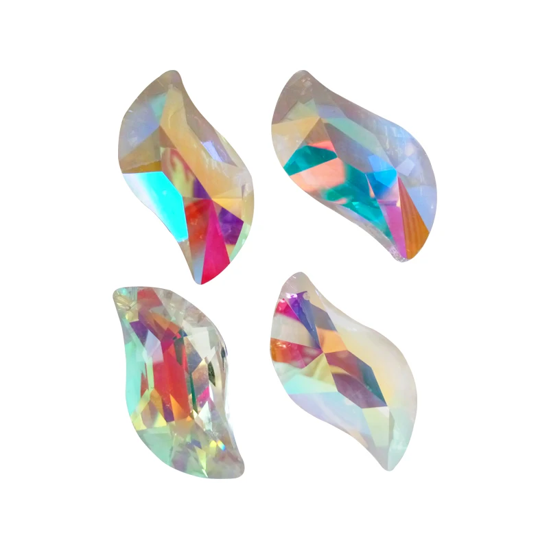 10 шт. хрустальная люстра S Shaped 63 мм AB Хрустальная Призма SunCatcher призмы | Лампы и
