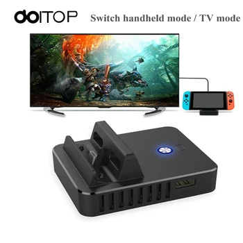 

DOITOP For Nintend Switch Multifunction Dock Base Stands For Nintend Switch Manually Switch Mode Base Desktop Stand Bracket C4