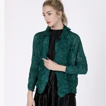 Складные одноцветные модные длинные рукава с отложным воротником конфетти тонкие пальто Лидер продаж