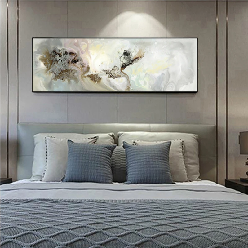 

Long Pictures Modern Abstract Imaginative Flying Smoking Patterns Paintings Poster Nordic Art Canvas for Living Room Home Decor