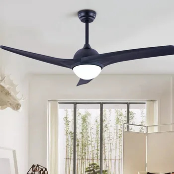 

Nordic Minimalist Ceiling Fan LED Lighting Fixture Classical Dining Room ceiling fan lighting With Remote Control 52 inch