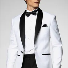 Индивидуальный заказ жениха смокинги для женихов slim fit белый праздничная одежда высокое качество