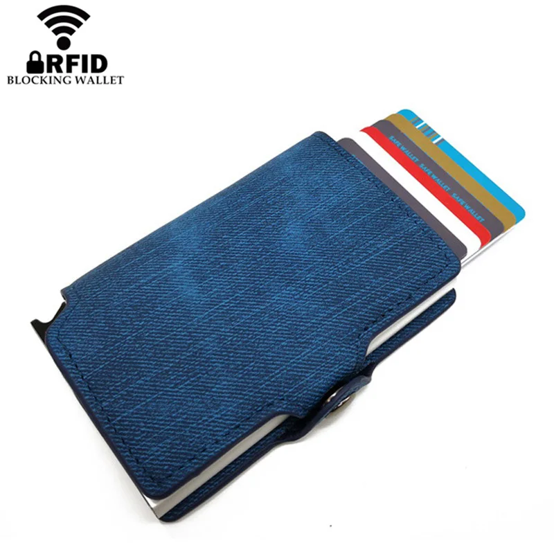 Новый ковбойский держатель для кредитных карт с защитой от RFID мужской джинсовый