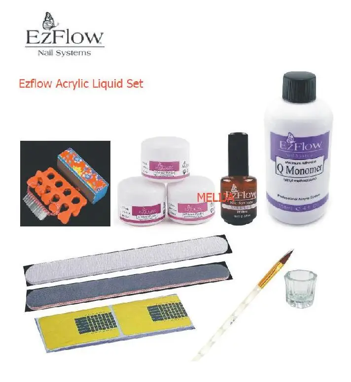 

New Nail Art BEMLP Acrylic Liquid Set A Polymer Powder Q Monomer Pen Nail Primer File Buffer Forms Kits crystal