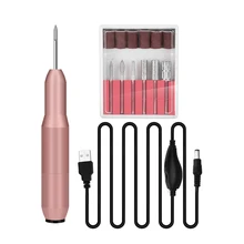 Электрическая машинка для маникюра, дрель для ногтей, ручка для педикюра, пилочка для ногтей, инструменты для дизайна ногтей, 6 бит, дрель, профессиональные аксессуары для полировального устройства