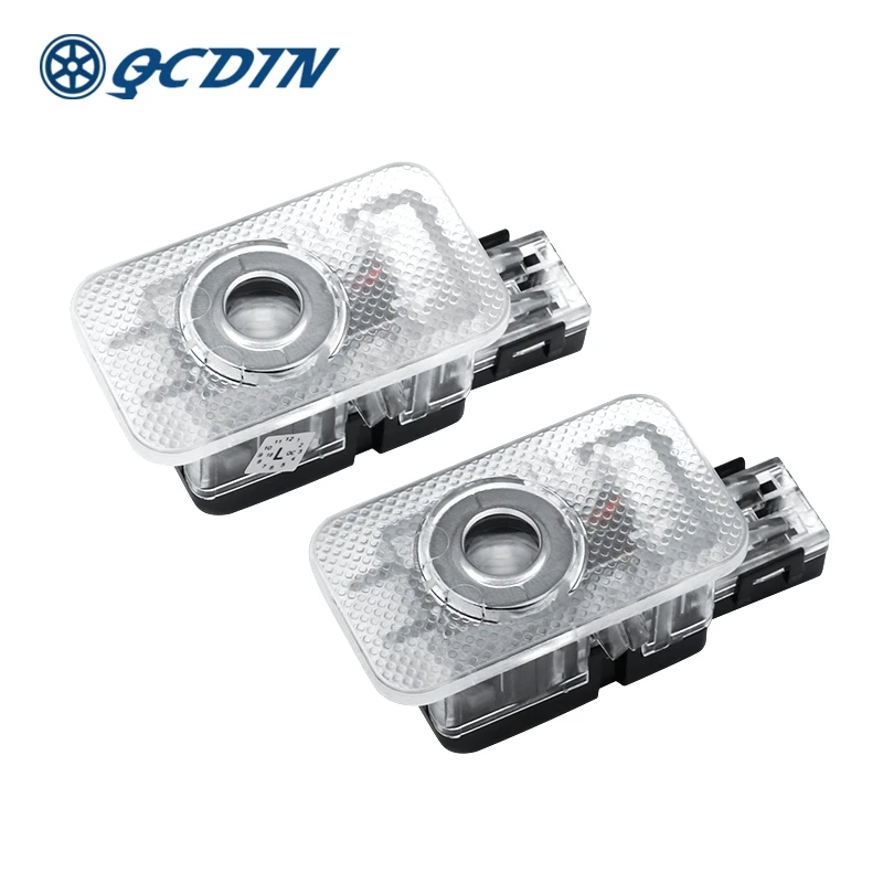 QCDIN for Volvo Pair Car LED Welcome Light Door Logo Laser Shadow Projector Light for Volvo