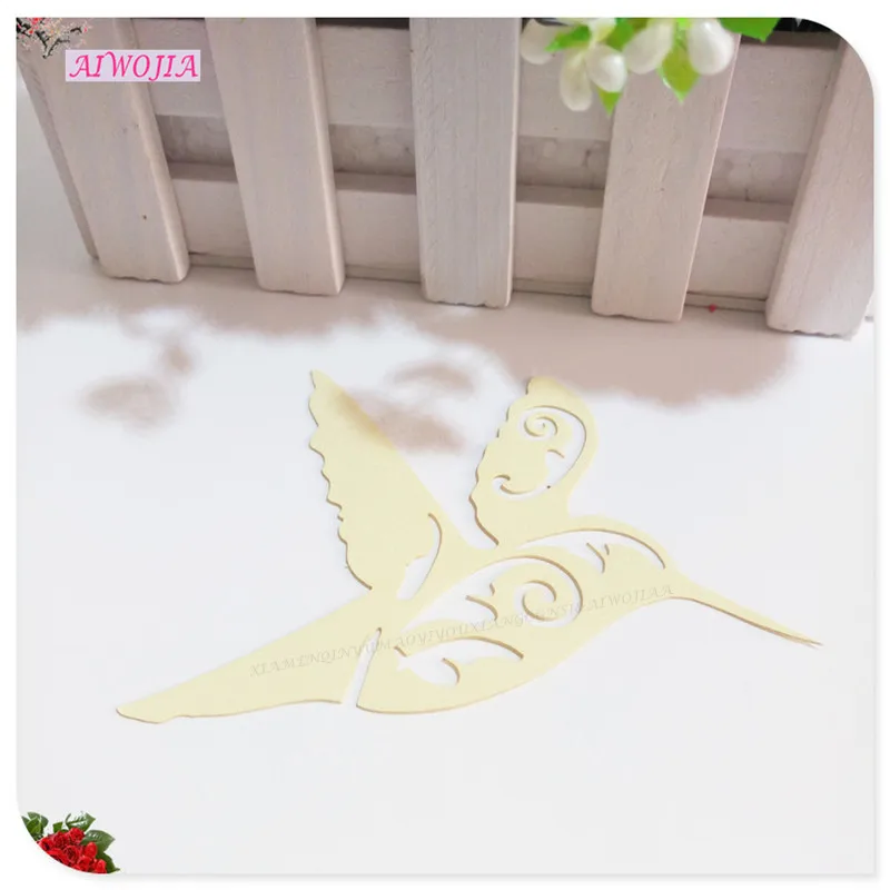 100 шт. полые бумажные Летающие птицы для украшения свадьбы|laser cut|name decorationname place |