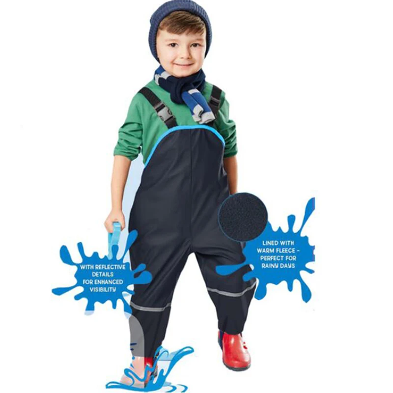 

Boy Girl Children Waterproof Rain Pants New 2019 Brand Waterproof Overalls 1-7Yrs Baby Boys Girls Overalls Fashion Kids Overalls