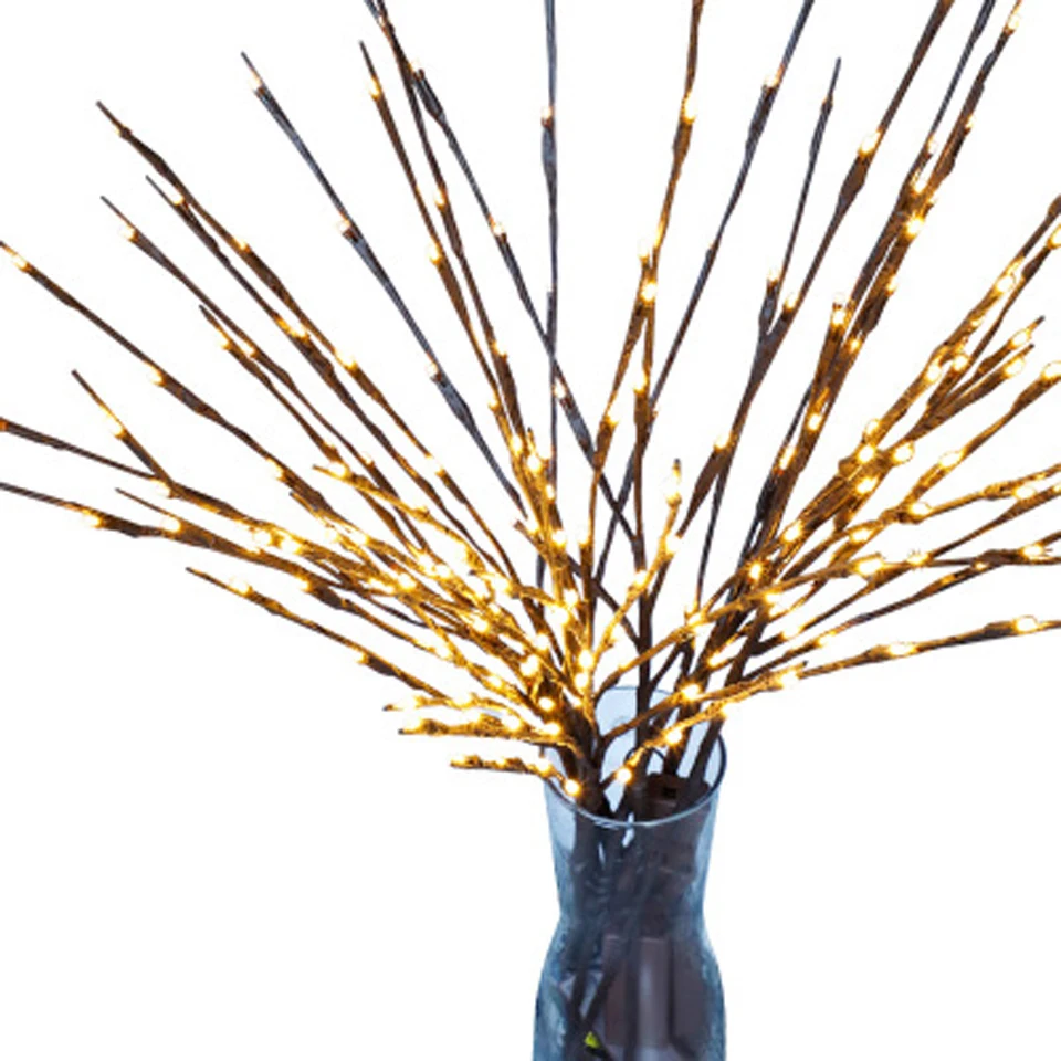 Creative Twig Lights 20LEDs Bulbs Light Vase Filler Flower Willow Branch Light Lamp Home Indoor Holiday Wedding Party Decoration