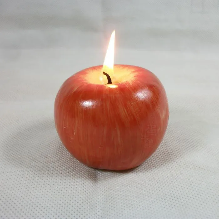 Plus appétissante pomme decoration bougie réalistes dans emballage cadeau 