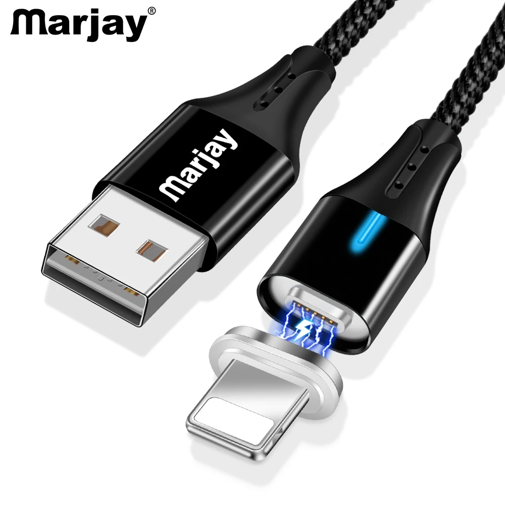 

Marjay Magnetic Cable For iPhone Lighting Data Charging Charge USB Cable For iPhone Xs Max XR X 8 7 6 6s 5 5s se Magnet Charger