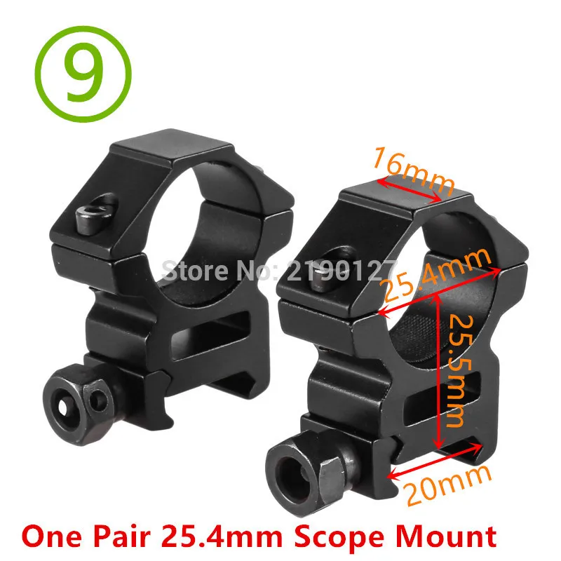 30 мм/25,4 мм Riflescope Монтажное кольцо 11 мм/20 мм рельсы ласточкин хвост высокий профиль низкий профиль для винтовки прицел охота крепление - Цвет: 9