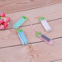 30 шт./упак. корейский портативный экологически чистый зубочистка Пластиковые зубочистки щетка для волос с зеркальной коробкой Ranndom цвет