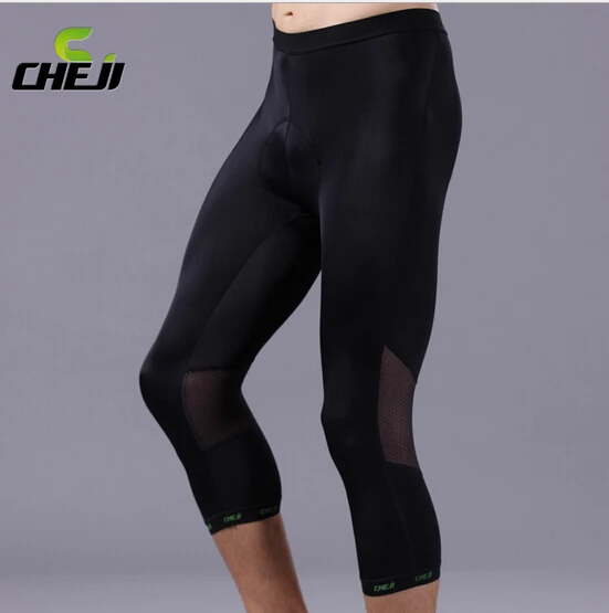 

Cheji Men's Cycling Mountain Bike Bicycle Coolmax Shorts Pants 3D Padded Black