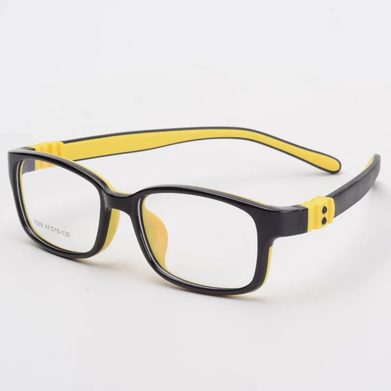BCLEAR TR90 силиконовые очки для детей, гибкие защитные детские очки, диоптрийные очки, резиновая детская оправа для очков для мальчиков и девочек - Цвет оправы: Цвет: желтый