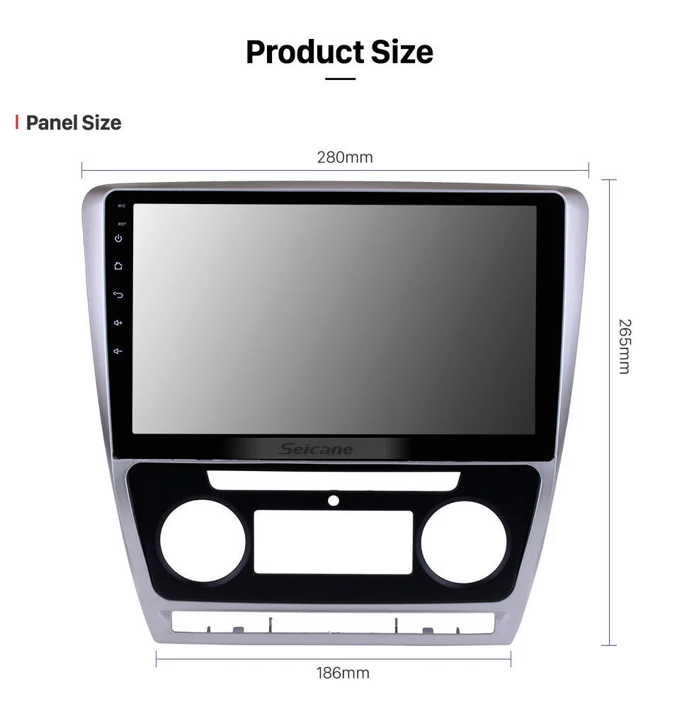 Best Seicane 10.1 inch Android 8.1 HD Touch Screen for Skoda Octavia 2007 2008 2009-2014 Radio GPS Bluetooth Head unit Mirror SWC 18