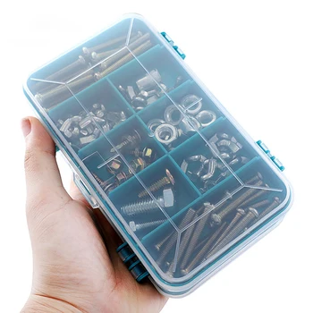 

Tools Packaging 13 Grids Portable Transparent Screws Storage Box Double-Side Multifunctional Storage Tool Case Plastic Case