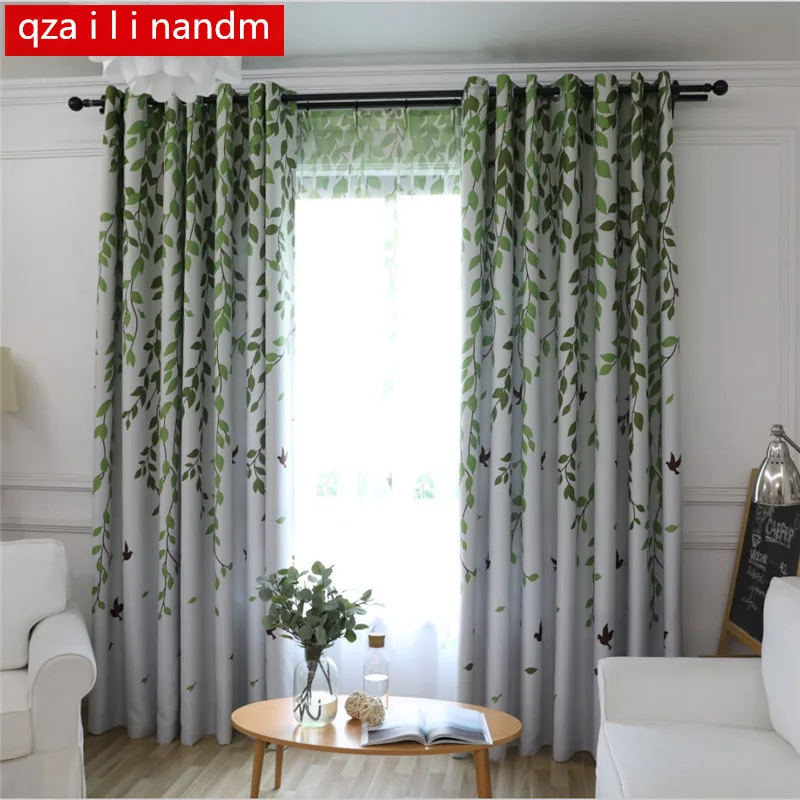 

Modern Rustic style window treatments 3d curtains with tulle curtains kitchen door curtain home decoration window blinds