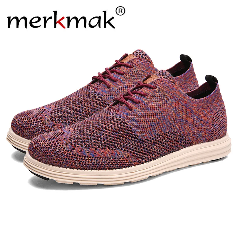 

Merkmak 2018 Lightweight sneakers fashion Autumn famous brand Lace-up Style Shoes Comfortable Casual Style Men adult Footwear