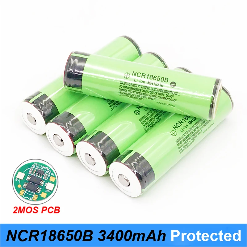 

original battery 18650 3400mah NCR18650B protected 3.7v pcb 18650 battery for flashlight battery and power bank for Turmera n1