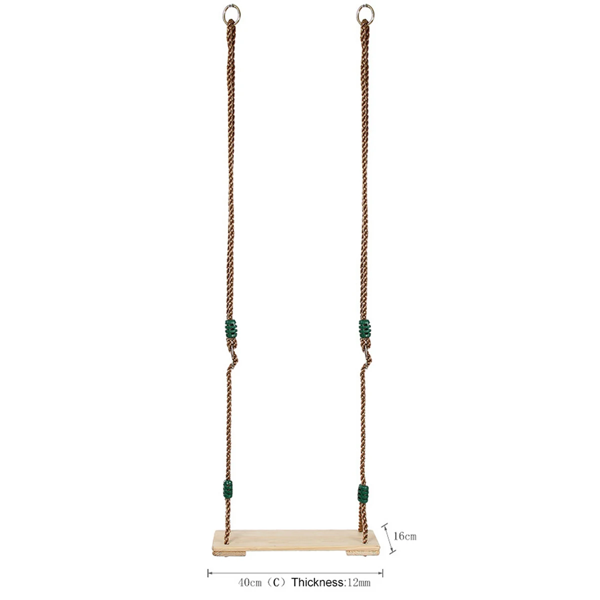 Wooden Swing with Rope 150Kg Wooden Swing Seat Chair Adjustable Rope For Children Adults Outdoor Games Adults and children Swing - Цвет: S